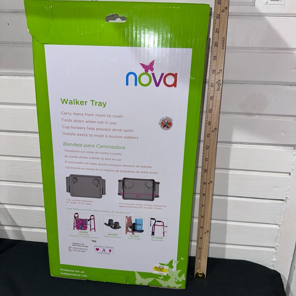 Nova Walker Tray, Grey, 14"x9.75" NEW - Picture 3 of 11